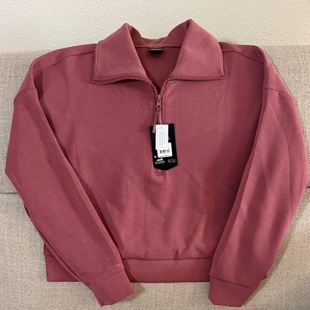 Women’s Mauve Avia Zip Scuba Top - size M